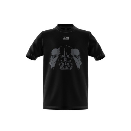 Kids Unisex Adidas X Star Wars Graphic T-Shirt, Black, A701_ONE, large image number 4