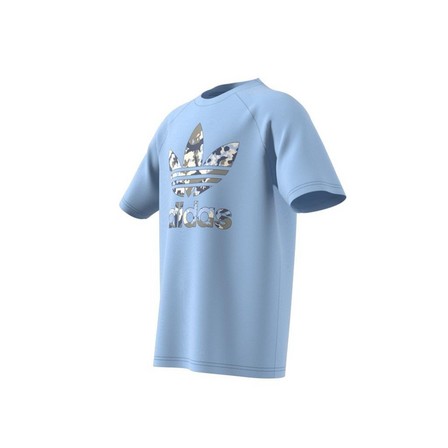 Kids Unisex Camo T-Shirt, Blue, A701_ONE, large image number 1