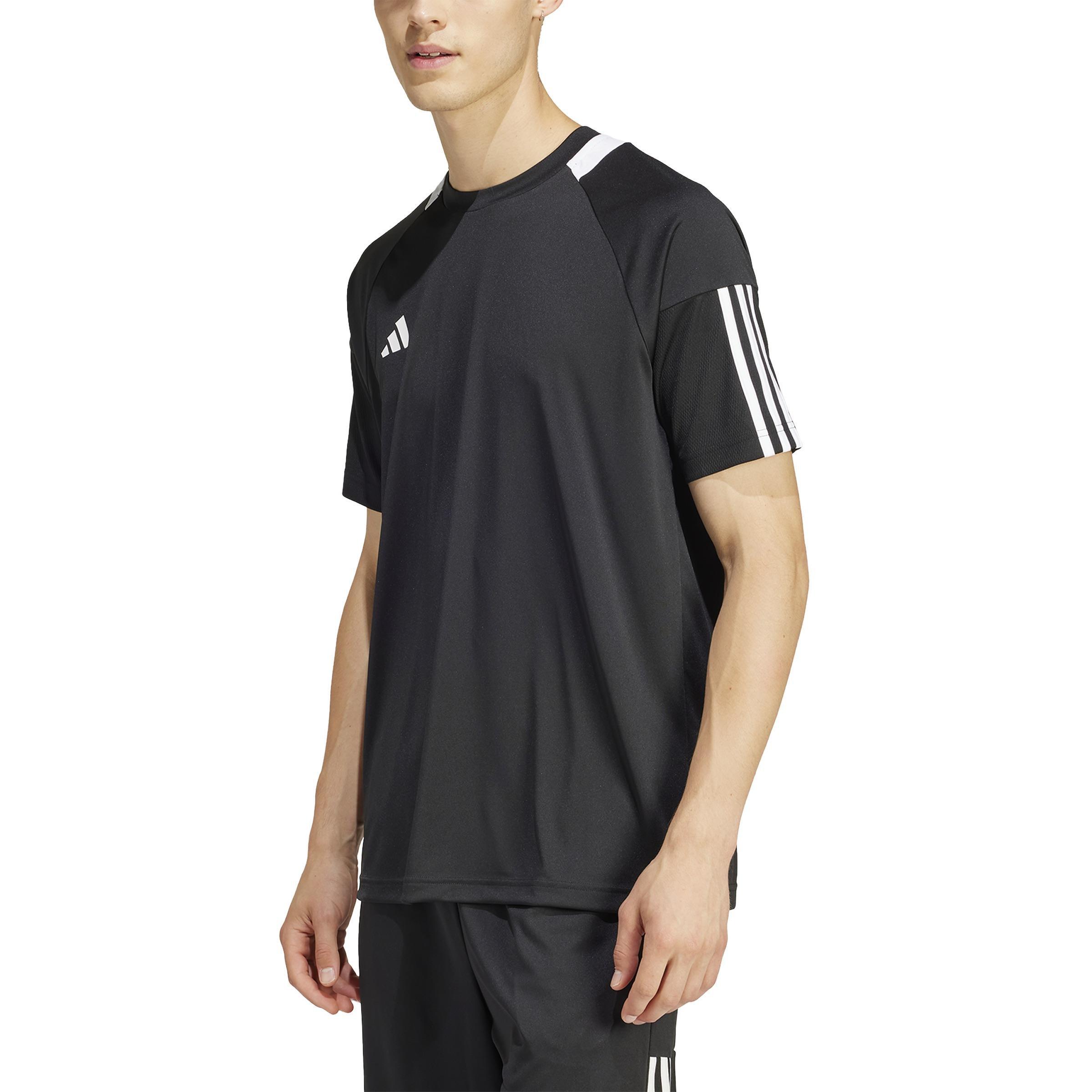 Sereno Aeroready 3-Stripes T-Shirt, Black, A701_ONE, large image number 0