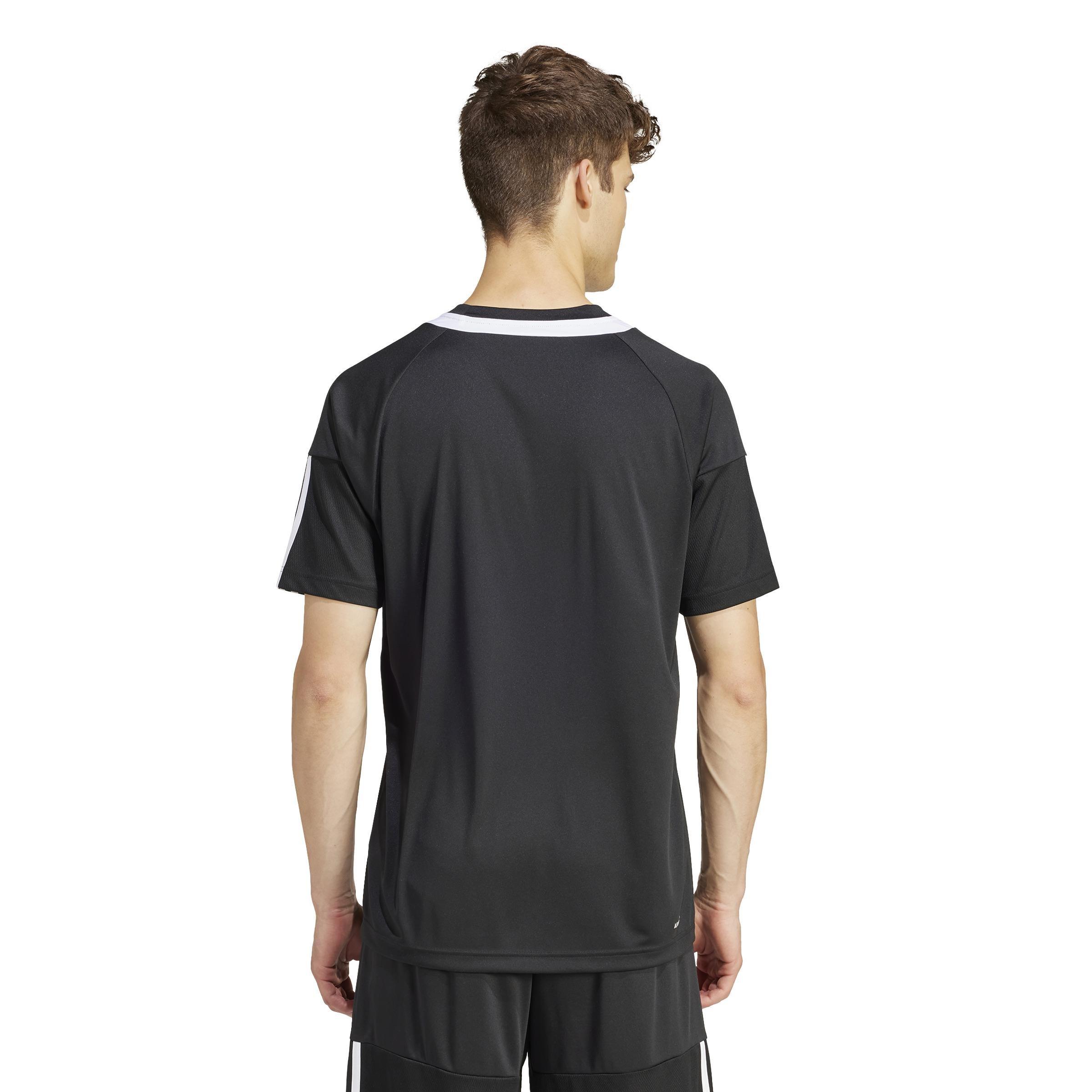 Sereno Aeroready 3-Stripes T-Shirt, Black, A701_ONE, large image number 3