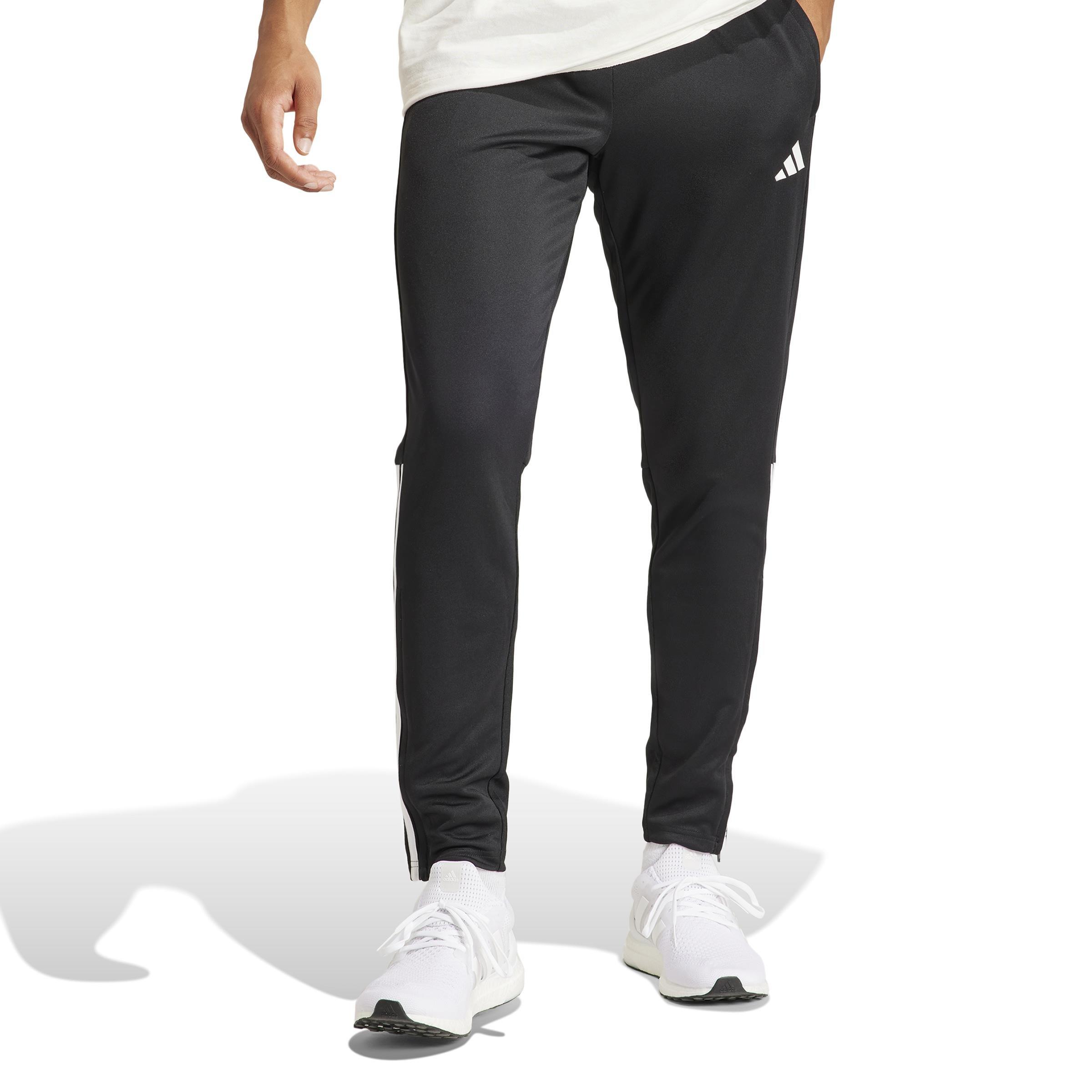 Sereno Aeroready Cut 3-Stripes Regular Slim Tapered Tracksuit Bottoms, Black, A701_ONE, large image number 2