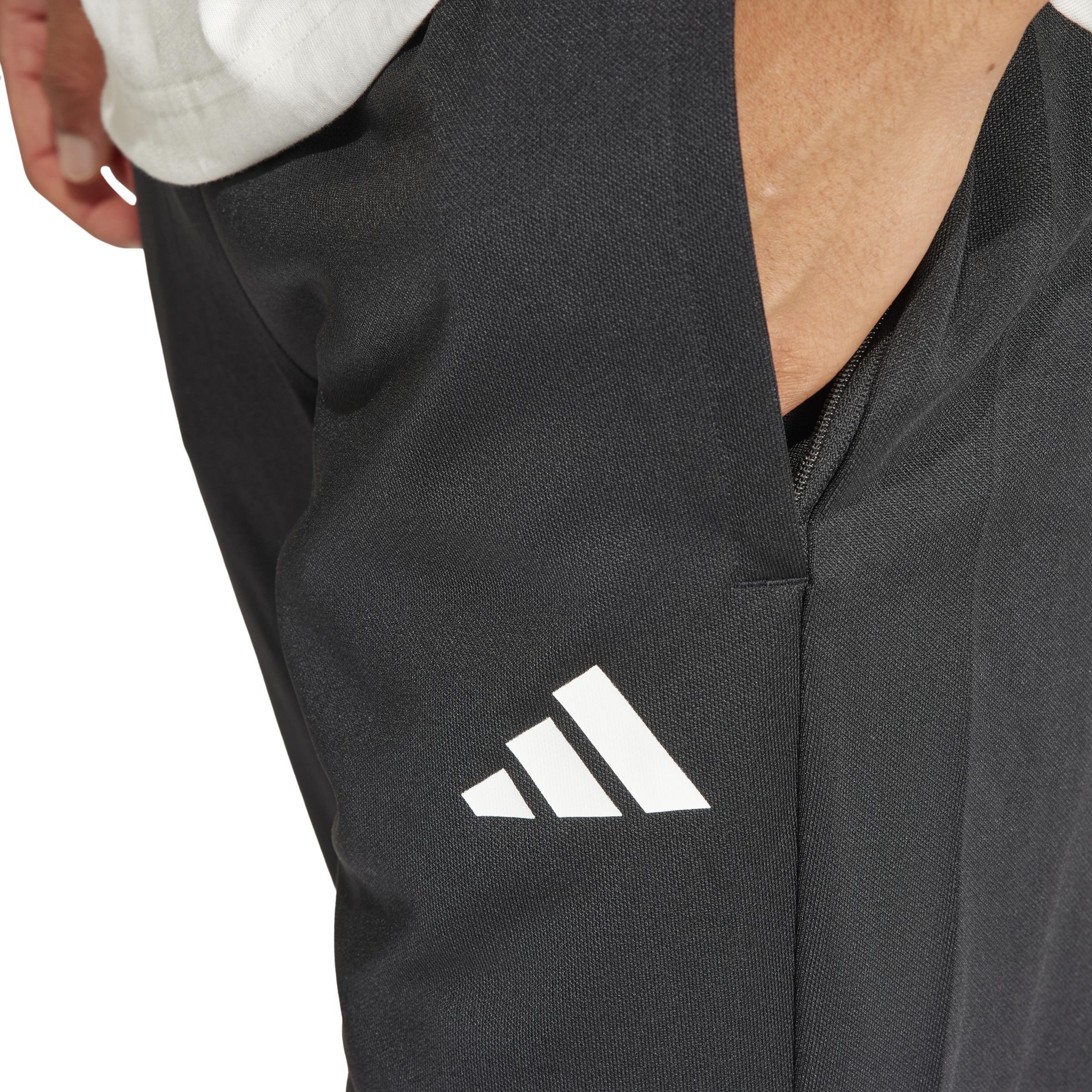 Sereno Aeroready Cut 3-Stripes Regular Slim Tapered Tracksuit Bottoms, Black, , large image number 4