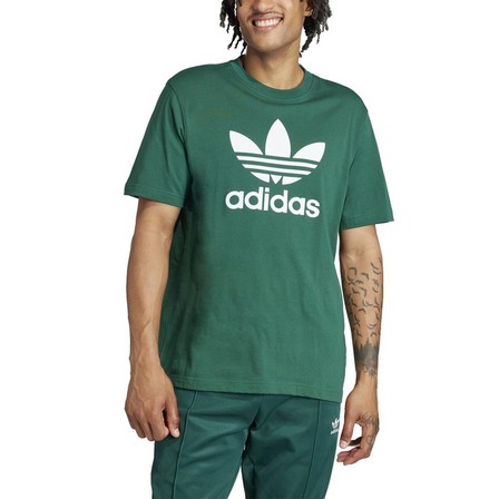 Men Adicolor Trefoil T-Shirt, Green, A701_ONE, large image number 0