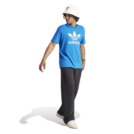 Men Adicolor Trefoil T-Shirt, Blue, A701_ONE, large image number 1