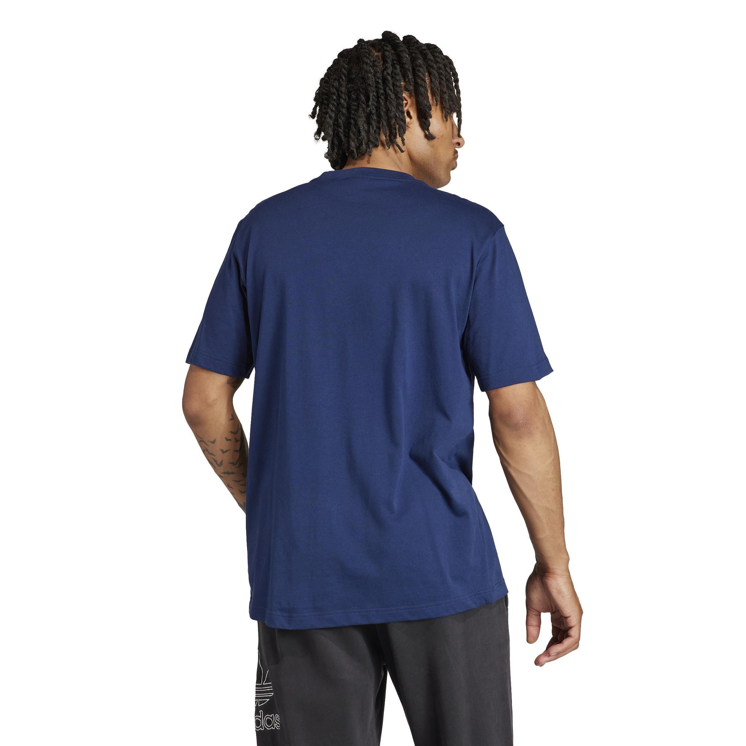 Adicolor Trefoil T-Shirt, Blue, A701_ONE, large image number 4