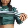 Women 3-Stripes Cropped Long-Sleeve Top, Green, A701_ONE, thumbnail image number 5