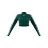 Women 3-Stripes Cropped Long-Sleeve Top, Green, A701_ONE, thumbnail image number 8