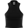 Women Lounge Ribbed Crop Tank Top, Black, A701_ONE, thumbnail image number 1