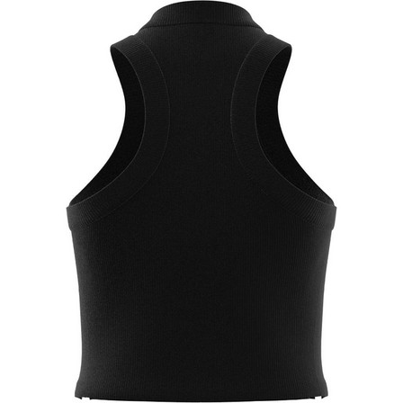 Women Lounge Ribbed Crop Tank Top, Black, A701_ONE, large image number 3