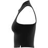 Women Lounge Ribbed Crop Tank Top, Black, A701_ONE, thumbnail image number 4