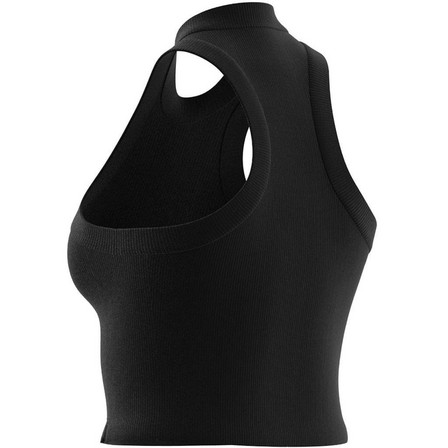 Women Lounge Ribbed Crop Tank Top, Black, A701_ONE, large image number 6