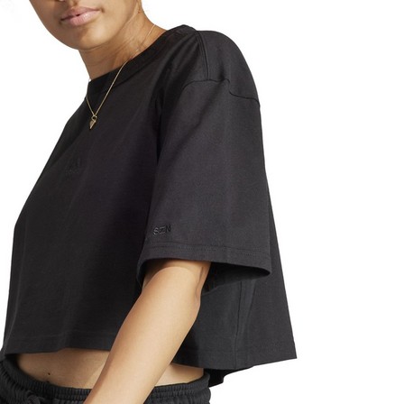 Women All Szn Loose Crop T-Shirt, Black, A701_ONE, large image number 4