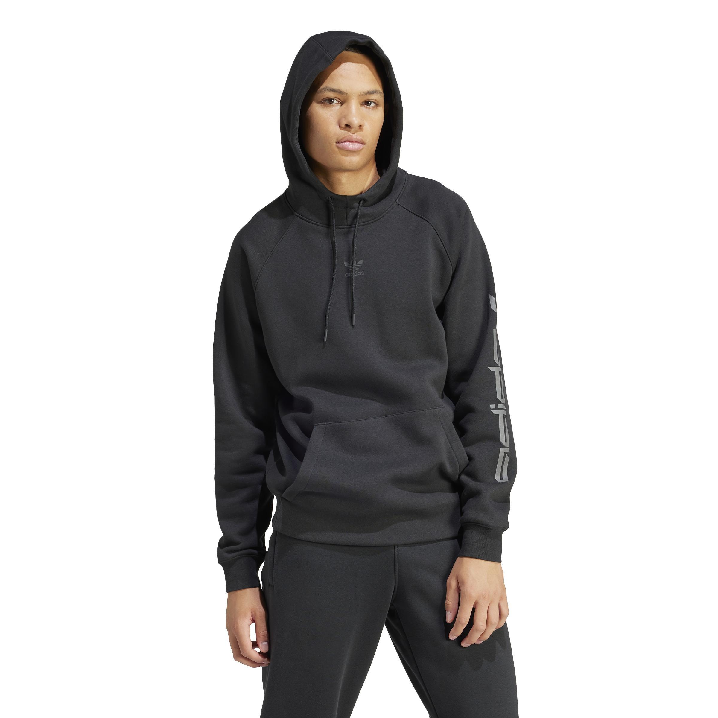 Men Graphic Hoodie, Black, A701_ONE, large image number 0