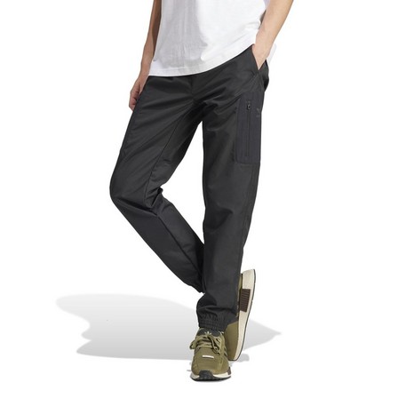 Men Utility Cargo Trousers, Black, A701_ONE, large image number 14