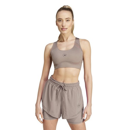 Women Adidas By Stella Mccartney Training Medium-Support Bra, Brown, A701_ONE, large image number 0