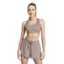 Women Adidas By Stella Mccartney Training Medium-Support Bra, Brown, A701_ONE, thumbnail image number 0