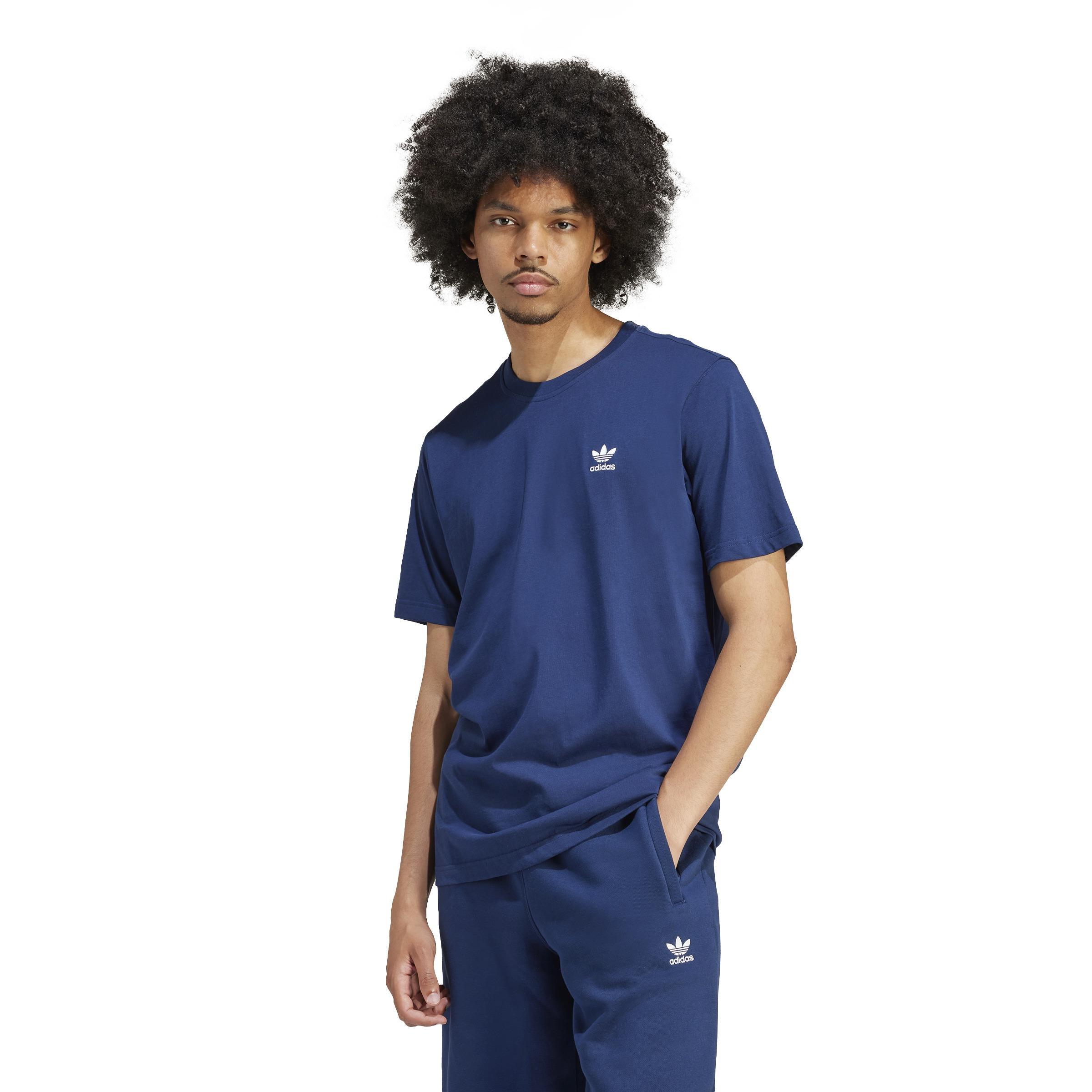 Men Trefoil Essentials T-Shirt, Blue, A701_ONE, large image number 4