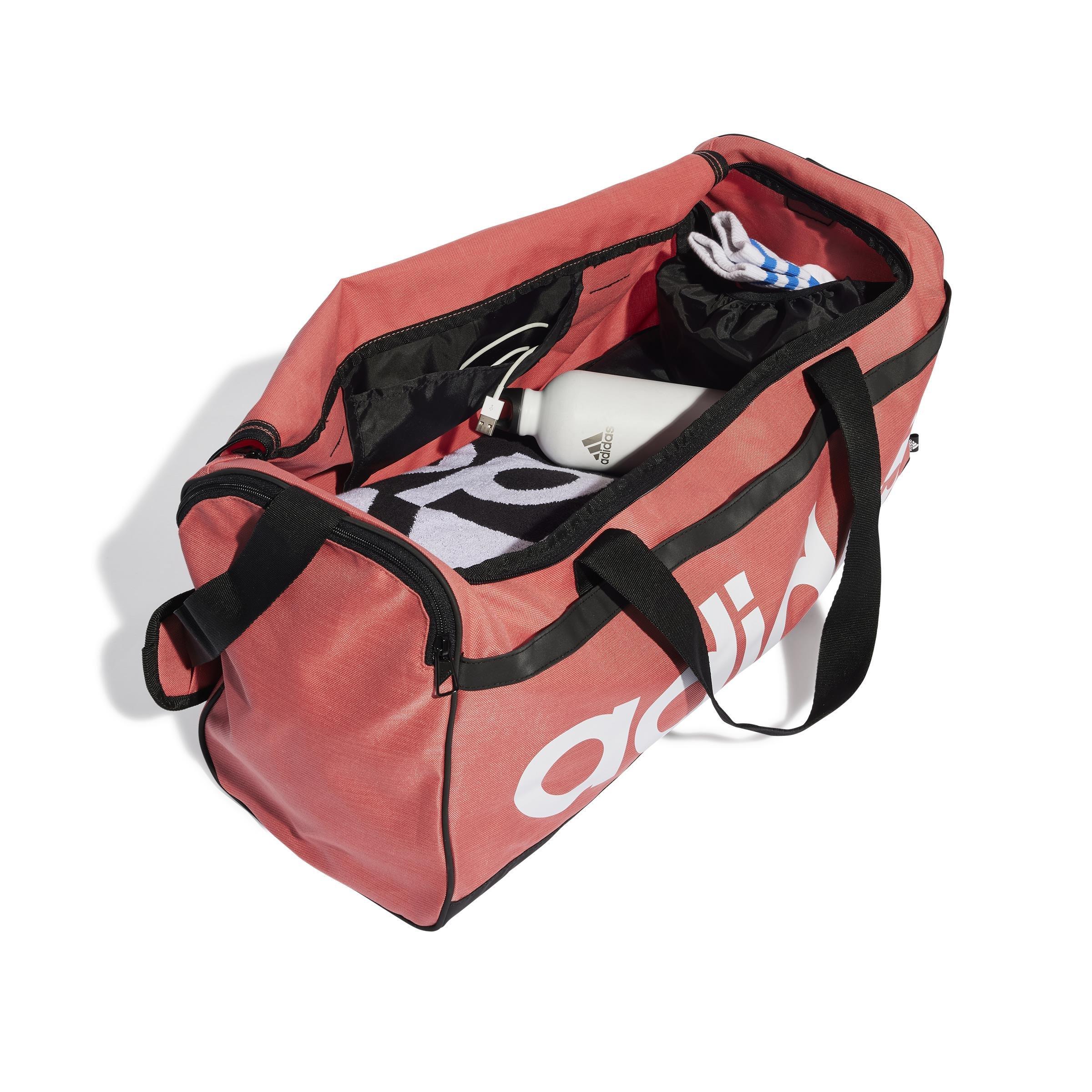 Unisex Essentials Linear Duffel Bag Medium, Red, , large image number 0
