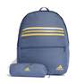 Unisex Classic Horizontal 3-Stripes Backpack, Blue, A701_ONE, thumbnail image number 3