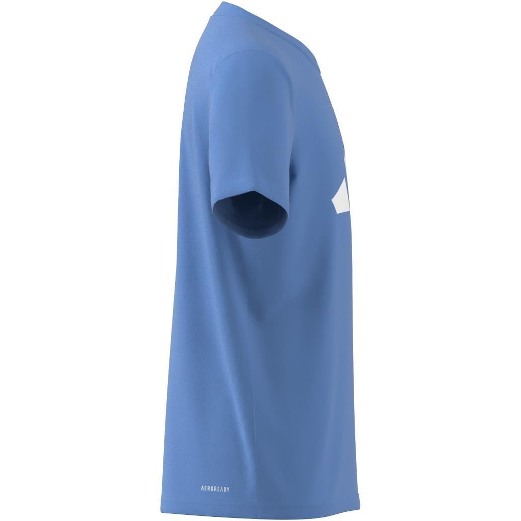 Kids Unisex Train Essentials Aeroready Logo Regular-Fit T-Shirt, Blue, A701_ONE, large image number 6