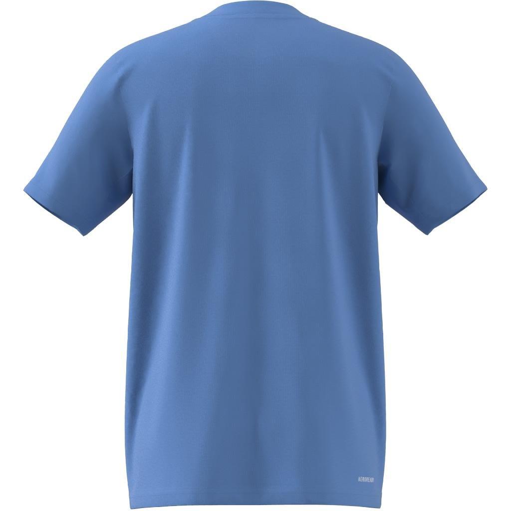 Kids Unisex Train Essentials Aeroready Logo Regular-Fit T-Shirt, Blue, A701_ONE, large image number 7