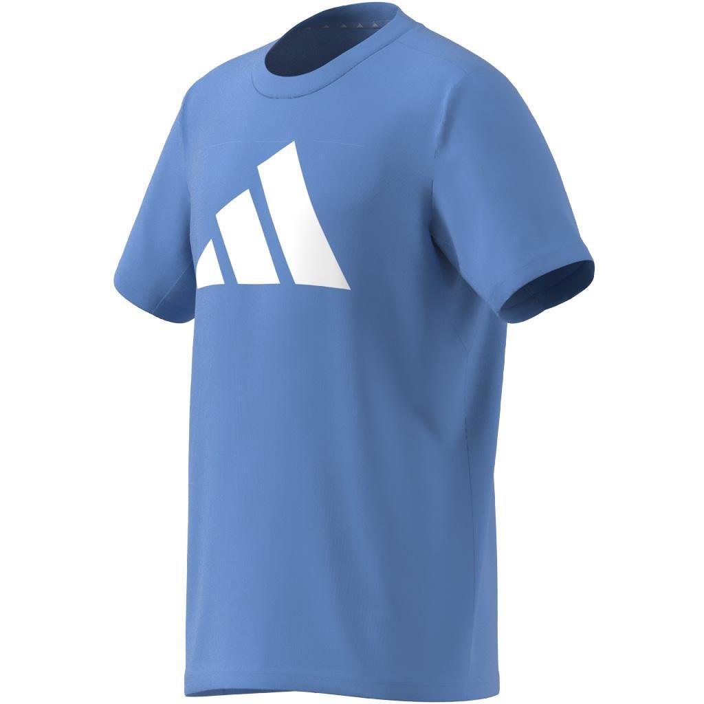 Kids Unisex Train Essentials Aeroready Logo Regular-Fit T-Shirt, Blue, A701_ONE, large image number 10