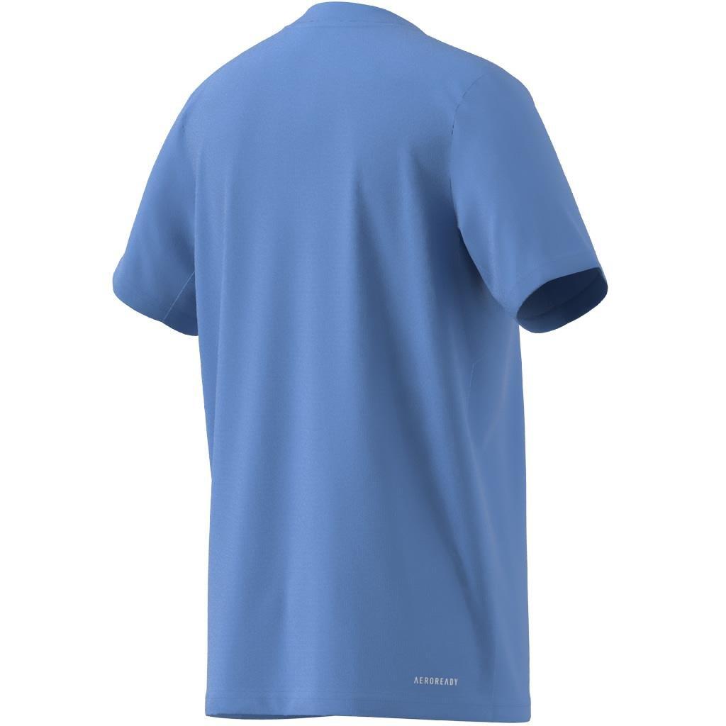 Kids Unisex Train Essentials Aeroready Logo Regular-Fit T-Shirt, Blue, A701_ONE, large image number 11