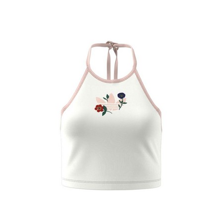 Women Fashion Graphics Floral Halter Neck Top, White, A701_ONE, large image number 11