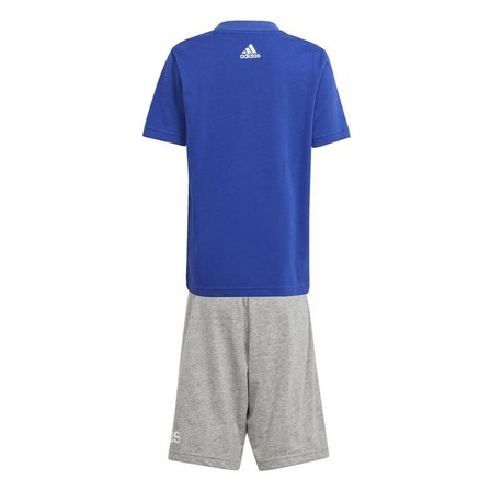 Kids Unisex Essentials Logo Tee And Short Set, Blue, A701_ONE, large image number 2