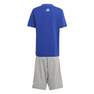 Kids Unisex Essentials Logo Tee And Short Set, Blue, A701_ONE, thumbnail image number 2