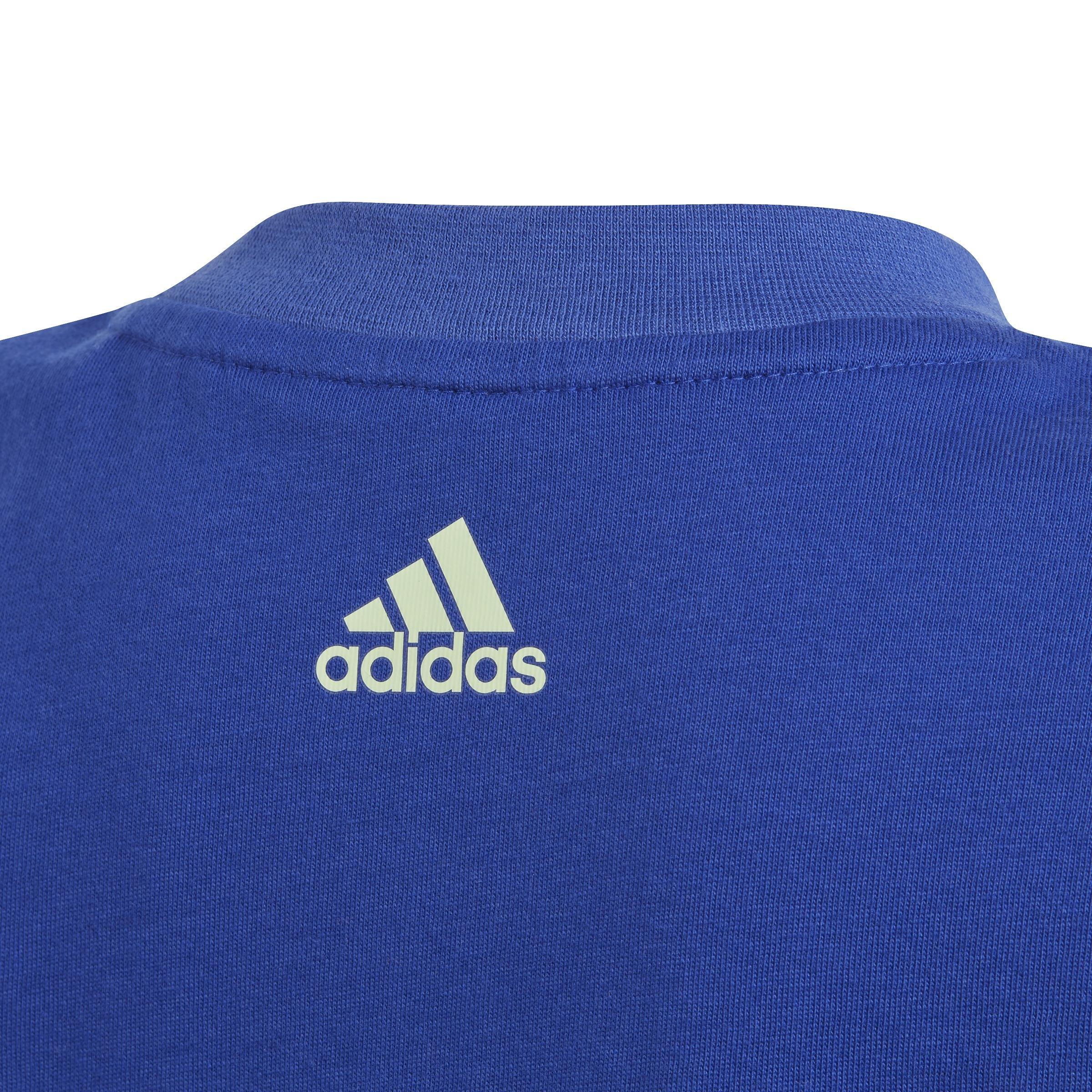 Unisex Kids Essentials Logo Tee And Short Set, Blue, A701_ONE, large image number 4