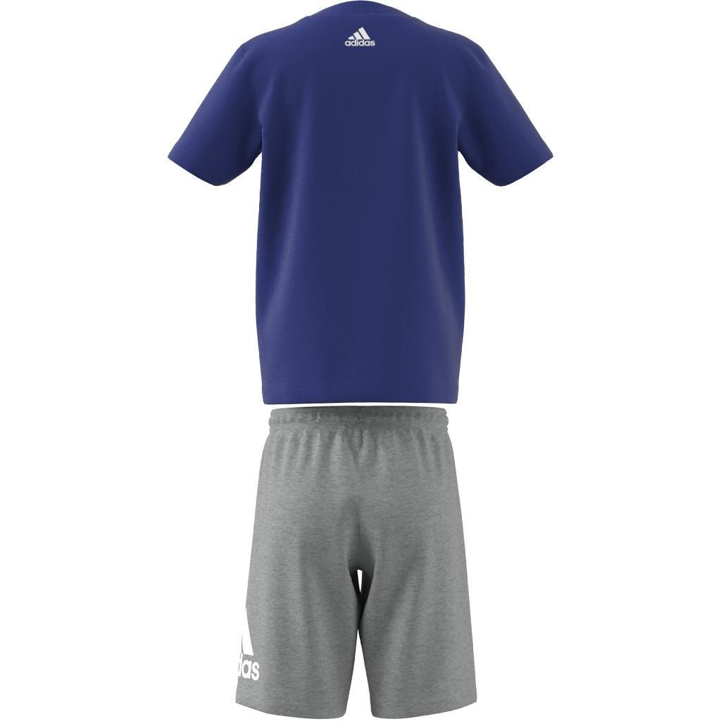 Unisex Kids Essentials Logo Tee And Short Set, Blue, A701_ONE, large image number 10