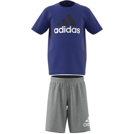 Kids Unisex Essentials Logo Tee And Short Set, Blue, A701_ONE, large image number 11