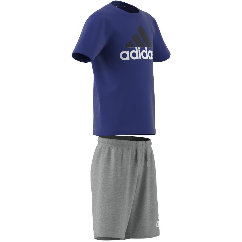 Unisex Kids Essentials Logo Tee And Short Set, Blue, A701_ONE, large image number 12