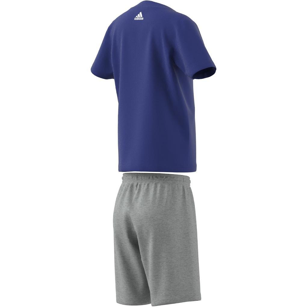 Unisex Kids Essentials Logo Tee And Short Set, Blue, A701_ONE, large image number 14