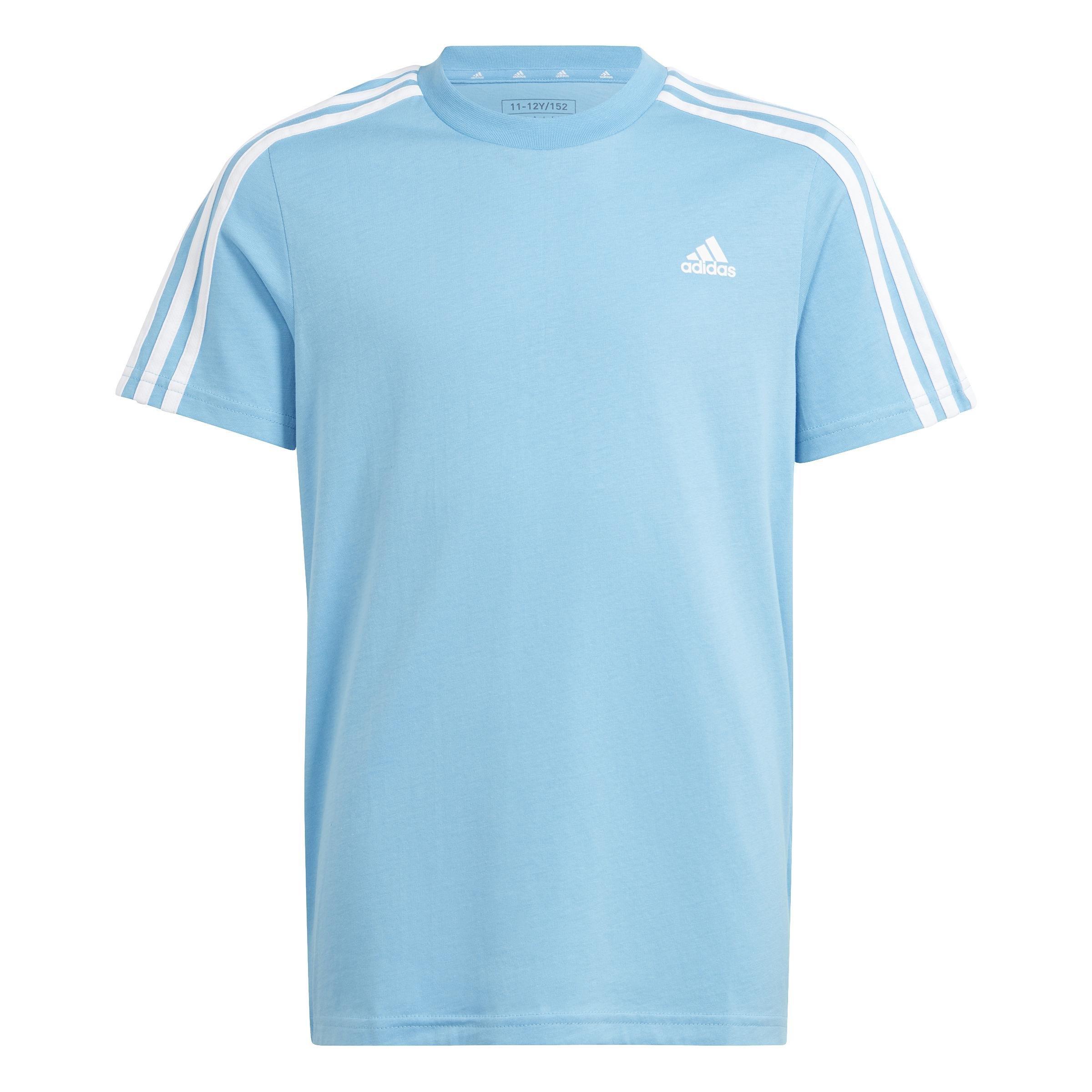 Kids Unisex Essentials 3-Stripes Cotton T-Shirt, Blue, A701_ONE, large image number 0