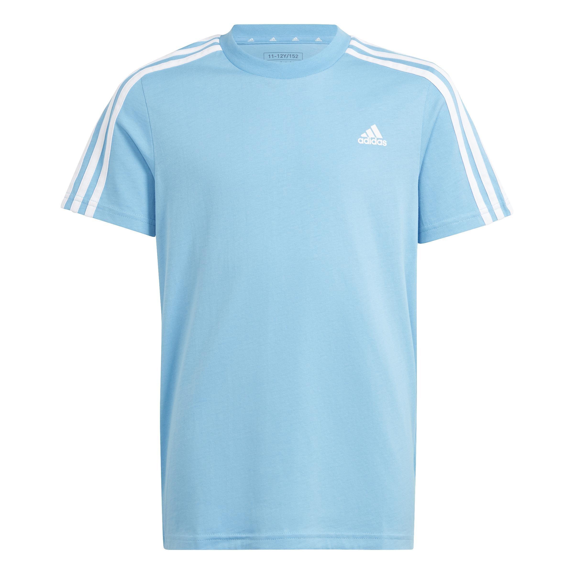 Kids Unisex Essentials 3-Stripes Cotton T-Shirt, Blue, A701_ONE, large image number 1