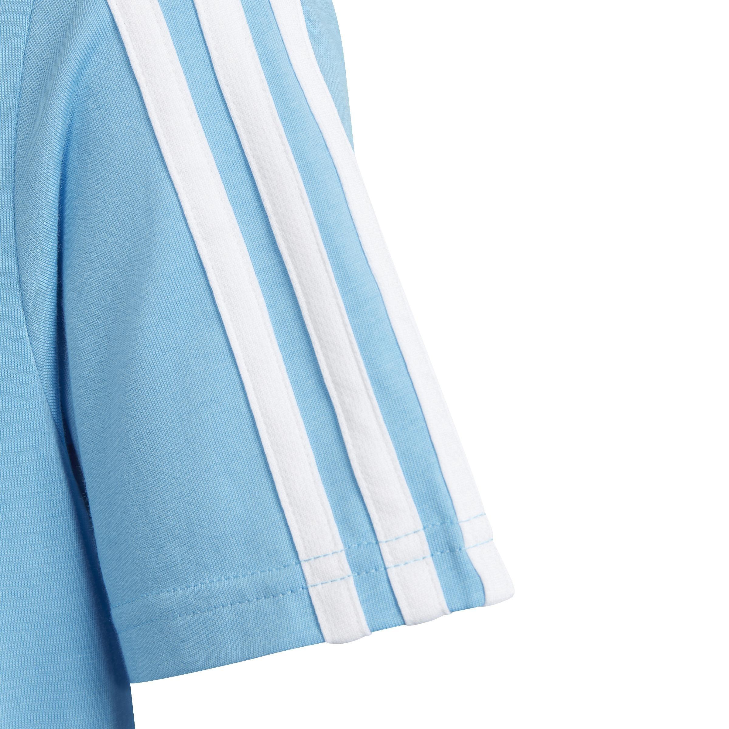 Kids Unisex Essentials 3-Stripes Cotton T-Shirt, Blue, A701_ONE, large image number 4