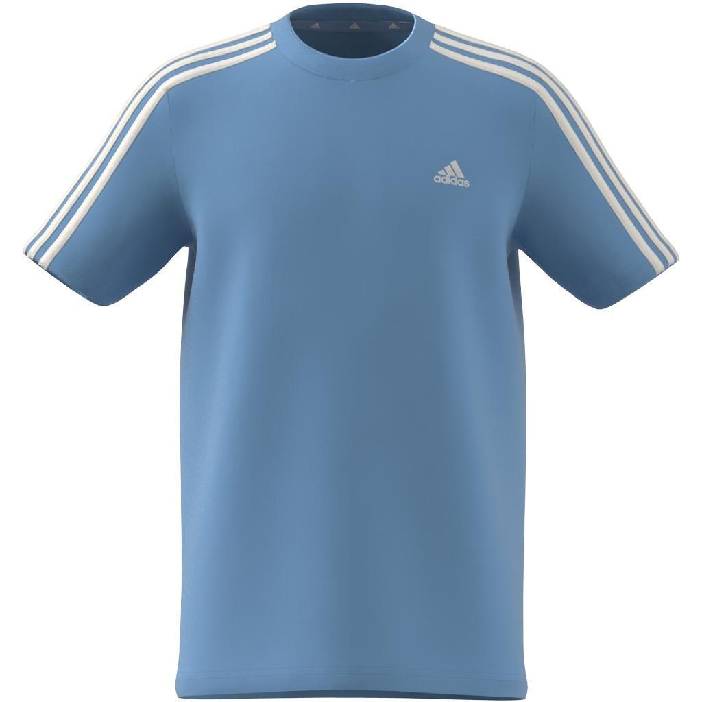 Kids Unisex Essentials 3-Stripes Cotton T-Shirt, Blue, A701_ONE, large image number 8