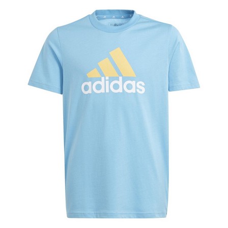 Kids Unisex Essentials Two-Color Big Logo Cotton T-Shirt, Blue, A701_ONE, large image number 0