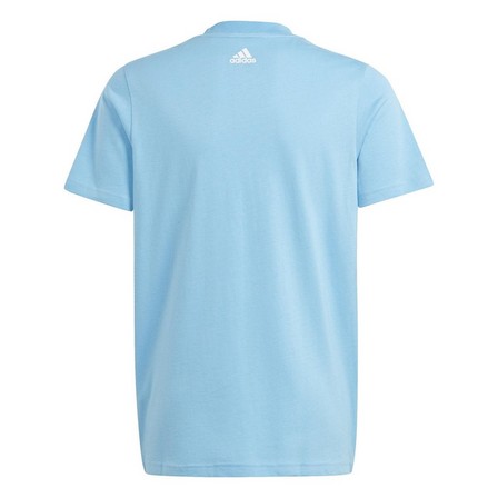 Kids Unisex Essentials Two-Color Big Logo Cotton T-Shirt, Blue, A701_ONE, large image number 1