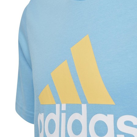 Kids Unisex Essentials Two-Color Big Logo Cotton T-Shirt, Blue, A701_ONE, large image number 2