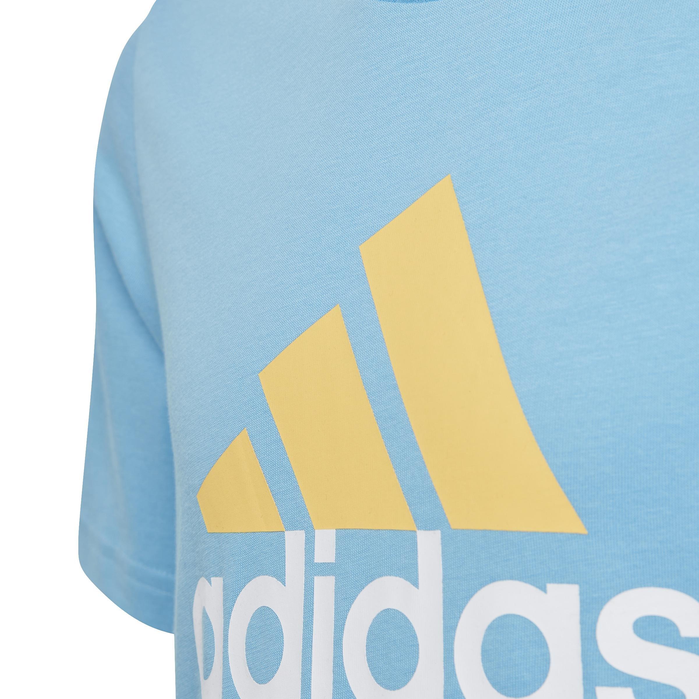 adidas - Kids Unisex Essentials Two-Color Big Logo Cotton T-Shirt, Blue
