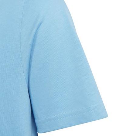 Kids Unisex Essentials Two-Color Big Logo Cotton T-Shirt, Blue, A701_ONE, large image number 4