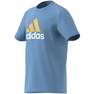 Kids Unisex Essentials Two-Color Big Logo Cotton T-Shirt, Blue, A701_ONE, thumbnail image number 5