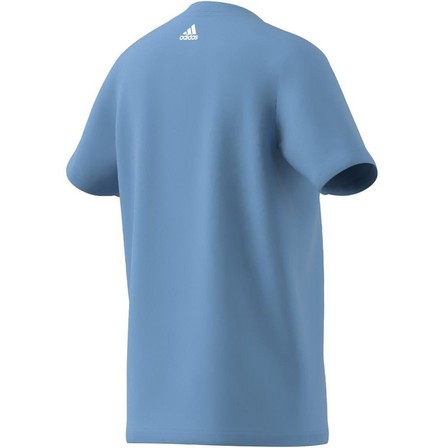 Kids Unisex Essentials Two-Color Big Logo Cotton T-Shirt, Blue, A701_ONE, large image number 8
