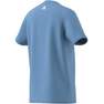 Kids Unisex Essentials Two-Color Big Logo Cotton T-Shirt, Blue, A701_ONE, thumbnail image number 8