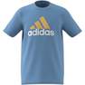 Kids Unisex Essentials Two-Color Big Logo Cotton T-Shirt, Blue, A701_ONE, thumbnail image number 9