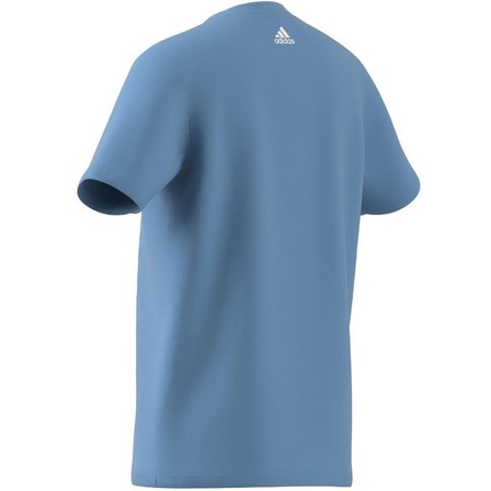 Kids Unisex Essentials Two-Color Big Logo Cotton T-Shirt, Blue, A701_ONE, large image number 10
