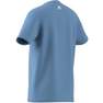 Kids Unisex Essentials Two-Color Big Logo Cotton T-Shirt, Blue, A701_ONE, thumbnail image number 10
